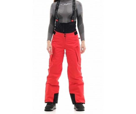 Штаны горнолыжные утепленные Dragonfly Gravity Premium Woman Red Fluo в Иркутске