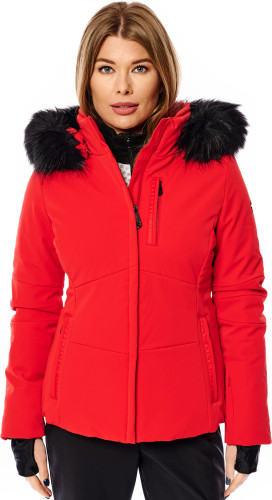 Куртка горнолыжная Poivre Blanc с иск.мехом W24-0802-WO/A красный в Иркутске