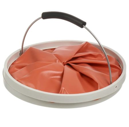 Ведро складное Следопыт 9 л,оранж.без чехла