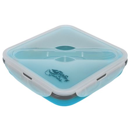 Контейнер Tramp силиконовый с ловилкой 1000мл.TRC-145 аквамарин