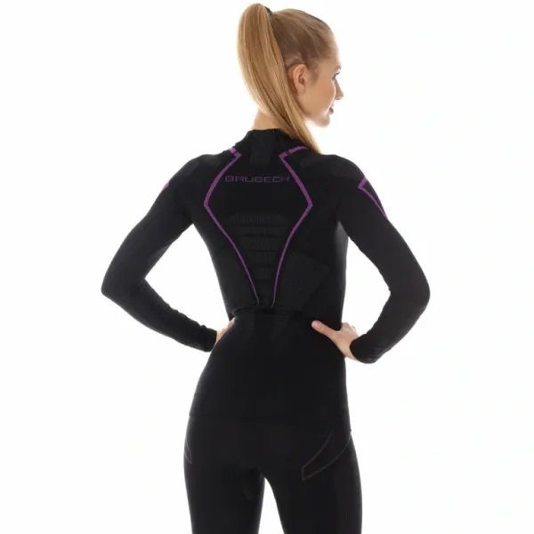 Футболка Brubeck Thermo Nilit Heat черный/розовый женская в Иркутске