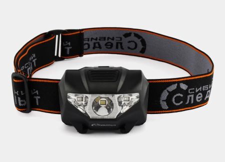 Фонарь Следопыт-Кварк,налоб.1 COB+2 LED,3хААА