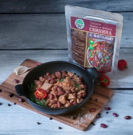 Консервы мясорастительные стерилизованные "Свинина с фасолью"
