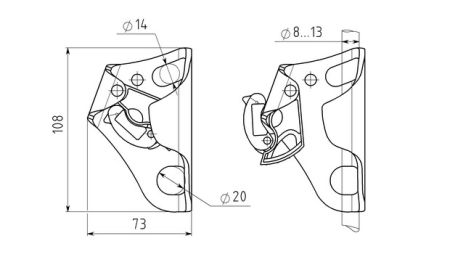  Зажим Вертикаль Кроль черный в Иркутске  