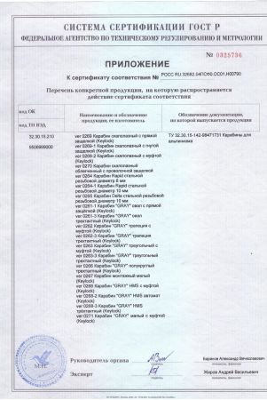  Карабин Вертикаль «GRAY» трапеция с муфтой (Keylock) в Иркутске  