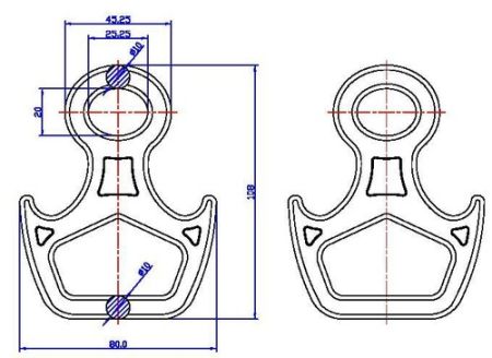  Спусковое устройство Вертикаль 8 рогатая малая дюраль в Иркутске  