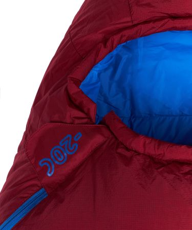 Спальный мешок Red Fox Radid Long -20 пуховый красный/синий