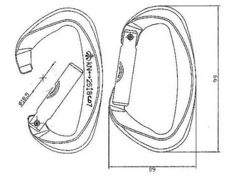  Карабин Вертикаль Скалолазный с прямой защелкой (keylock) в Иркутске  