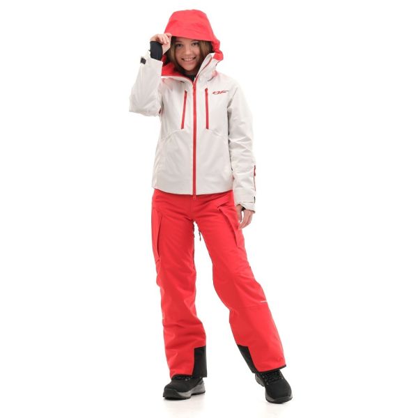Куртка горнолыжная Dragonfly утепленная Gravity Premium Woman Gray-Red в Иркутске