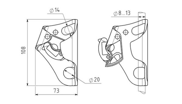  Зажим Вертикаль Кроль черный в Иркутске  