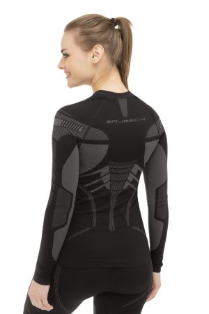 купить Футболка Brubeck DRY W LS1569W черный/графит