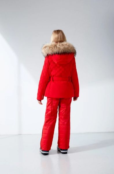 Куртка горнолыжная Poivre Blanc с иск.мехом W21-1003-JRGL/A красный в Иркутске