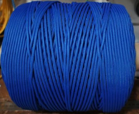  Шнур ПА плетеный 16-ти пр.с ПА серд.d 4 мм синий в Иркутске  