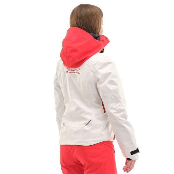 Куртка горнолыжная Dragonfly утепленная Gravity Premium Woman Gray-Red в Иркутске